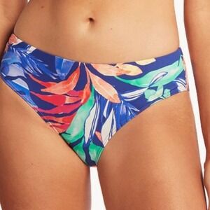 NWT Sea Level Swim Australia Cabana High Waist Bikini Bottom Royal Floral US 12